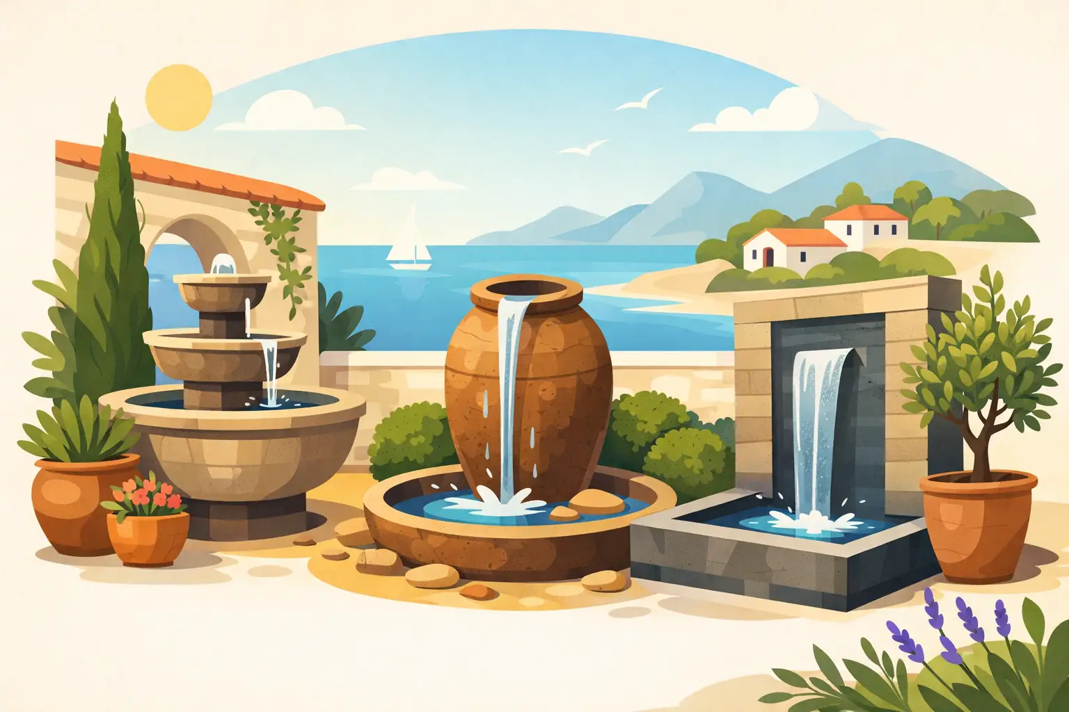 Beste Gartenbrunnen für mediterranes Ambiente