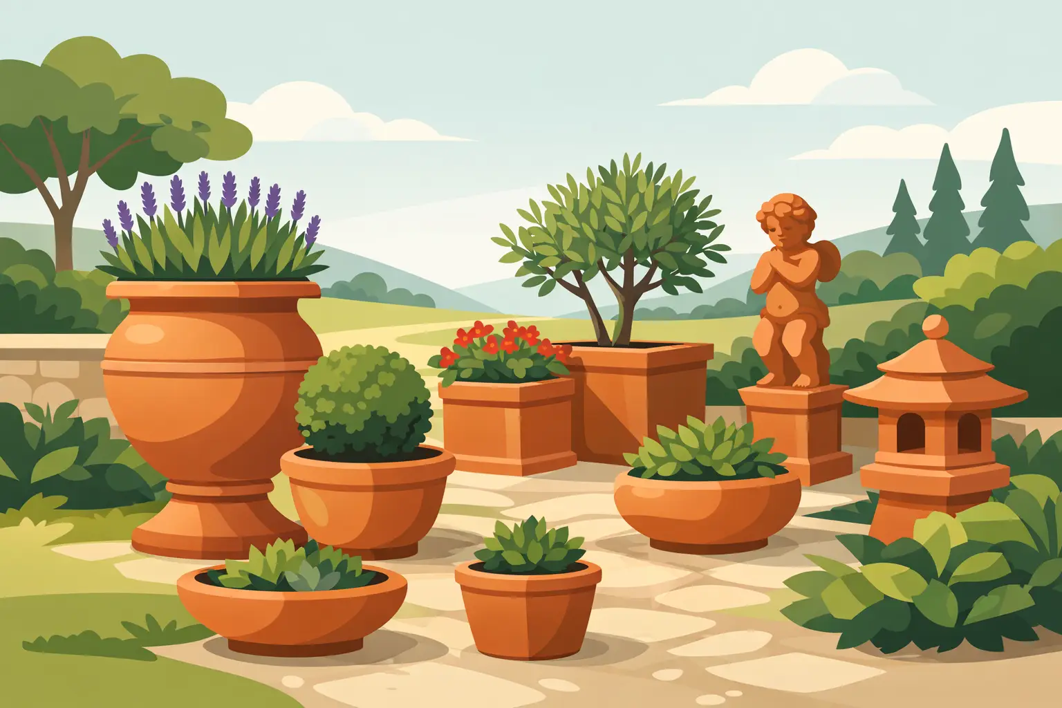 Impruneta-Terracotta: Vorteile im Garten