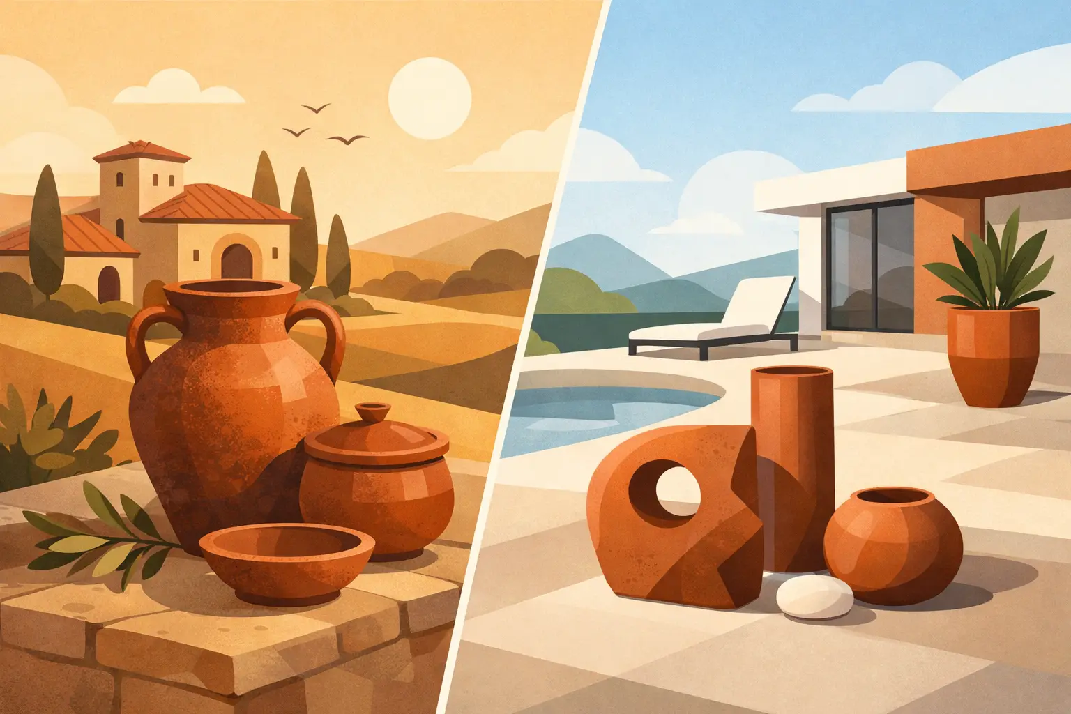 Klassische oder moderne Terracotta wählen?