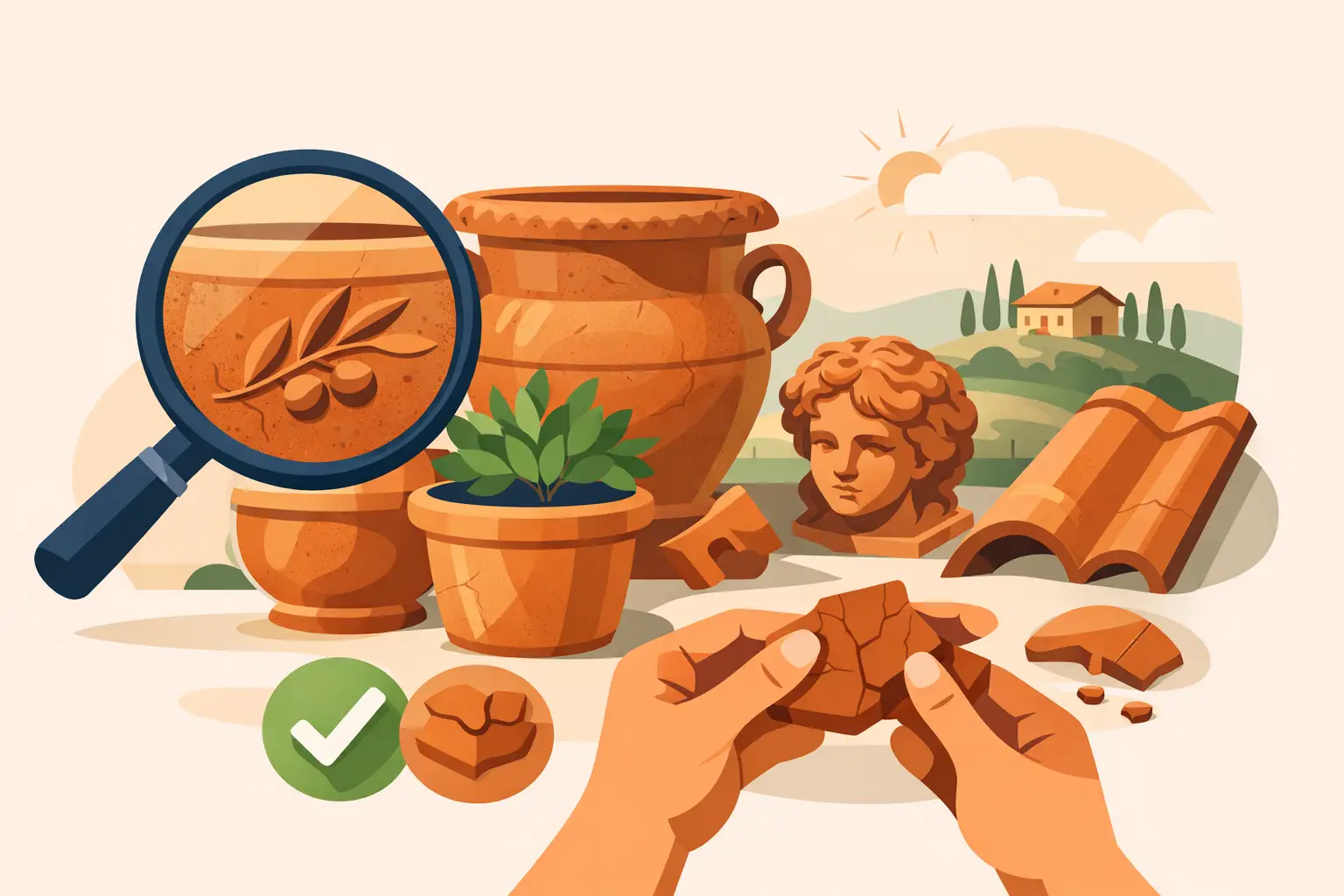 Originale Impruneta Terracotta erkennen