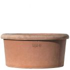 Impruneta Terracotta, Cilindro basso con orlo, Pflanztopf, Becken, rund, zylindrisch, schlicht, gesäumt, Terracottatopf, Terracottabecken