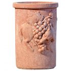 Impruneta Terracotta, Portabottiglie la volpe e l´uva, Flaschenhalter, Weinkühler, Vase, verziert