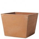 Impruneta Terracotta, Firenzuola, Blumenkasten, quadratisch, schlicht, grau, Vierecktopf, Terracottatopf, Pflanzvase