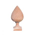 Impruneta Terracotta, Pigna con Piede, dekorativer Tannenzapfen auf Sockel, Pinienzapfen