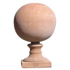 Impruneta Terracotta, Palla con Piede, Kugel mit Sockel, Ball, grau, Dekokugel, Gartenkugel, Terracottakugel, Sockelkugel, Gartendekoration