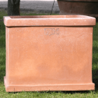 Impruneta Terracotta, Cassetta Liscia due Bordi, Fioriera, quadrato, semplice, Vaso quadrato, Vaso in terracotta, Vaso in terracotta, Scatole in terracotta