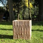 Impruneta Terracotta, Cassetta bambu, quadratisches Blumengefäß