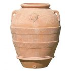 Impruneta Terracotta, Orcio, Krug mit Verzierung und Griffen