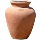 Impruneta Terracotta, Orcio Etrusco Liscio a Parete, etruskischer schlichter Wandkrug, Wandamphore, Vase, Pflanzgefäß