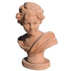 Impruneta Terracotta, Ragazzo con Riccioli e Faretra, Büste Junge, Kind, Gartendekoration
