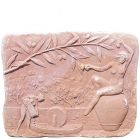 Impruneta Terracotta, Pannello "La Frangitura Delle Olive", Wandbild "Olivenpresse", Dekoration, Relief