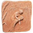 Impruneta Terracotta, Pannello "La Mietitura", Wandbild "Ernte", Paneel, Dekoration