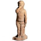 Impruneta Terracotta, Bambina Del Bacio, Kinder-Statue "Kuss", Gartendekoration