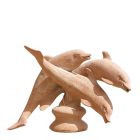 Impruneta Terracotta, Delfini - Steffano Patti, Skulptur mit 3 Delfinen, Tierfigur, Gartendekoration