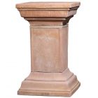 Impruneta Terracotta, Colonna Quadrata con Capitelli, schlichte quadratische Säule, Sockel, Gartendekoration