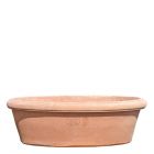 Impruneta Terracotta, Zangola da Baccalá alta, Blumenschale, Pflanzschale, oval, schlicht, Terracottaschale