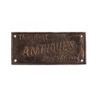 Gusseisen-Schild "Die besten Antiquitäten sind alte Freunde", A CAST IRON "THE BEST ANTIQUES ARE OLD FRIENDS" PLAQUE