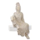 Buddha a figura MGO, UNA SCULTURA MGO DI UN BUDDHA SEDUTO