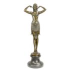 Bronzefigur Skarabäus-Tänzerin, A BRONZE SCULPTURE OF A SCARAB DANCER