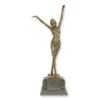 Bronzefigur ägyptische Tänzerin, UNA SCULTURA IN BRONZO DI UNA DANZATRICE EGIZIANA