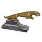 Bronzetierfigur Jaguar, Länge 64,5 cm, Dekofigur, Gartenfigur, Bronzejaguar, Jaguarfigur, A BRONZE SCULPTURE OF A JAGUAR