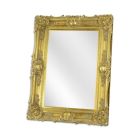 Wandspiegel, rechteckig, goldfarbener, verzierter Rahmen, Spiegel, Flurspiegel, Schlafzimmerspiegel, Wanddekoration, Raumdekoration, A GOLD MIRROR