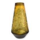 Kameo-Glasvase "Stockrosen" - Höhe 34,3 cm