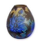 Kameo-Glasvase Pfingstrosendekor - Höhe 23,6 cm