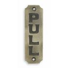 Türschild "Pull" (Ziehen), H. 11,5 cm, Wandschild, Gusseisen, A CAST IRON PULL PLAQUE