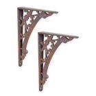 Paar Blumenhaken aus Gusseisen, A PAIR OF CAST IRON WALL BRACKETS