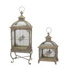 2er-Set Standlaternen, Zinnblech, WindlichtA SET OF 2 TIN CANDLE HOLDERS