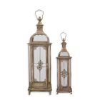 2er-Set Standlaternen, Windlicht, A PAIR OF TIN LANTERNS