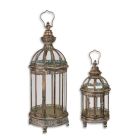 2er-Set Standlaternen, Zinnblech, Windlicht, A PAIR OF TIN LANTERNS