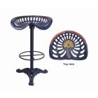 Sedia in ghisa, sedia da bar, sedia, blu, UNO SGABELLO IN GHISA, SUNSHINE BLUE (1 pezzo)