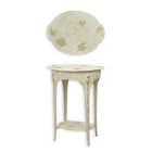 A CAST IRON ART NOUVEAU FLOWER TABLE - WHITE (PACKED)