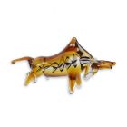 Glasfigur Stier, Stierfigur, Murano-Stil, A MURANO STYLE GLASS FIGURINE OF A BULL