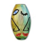 Vaso di vetro in stile Murano, UN VASO ASTRATTO IN VETRO IN STILE MURANO