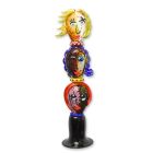 Glasdekoration Totempfahl, H. 96,5 cm, Symbolfigur, Innendekoration, Raumdekoration, A MURANO STYLE GLASS TOTEM