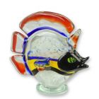 Glasfigur Diskusfisch im Murano-Stil, A MURANO STYLE GLASS FIGURINE OF A DISCUS FISH