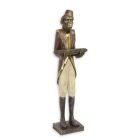 Statuina di scimmia nei panni di un maggiordomo in Polyresin, UNA STATUINA IN RESINA DI UN MAGGIORDOMO SCIMMIA