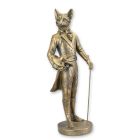 Figura animale in poliresina Volpe vestita, UNA FIGURA IN RESINA DI UN GENTILUOMO VOLPE