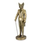 Figura animale in poliresina Volpe vestita, UNA FIGURA IN RESINA DI UN GENTILUOMO VOLPE