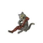 Bronzetierfigur "Gestiefelter Kater", Katzenfigur, Märchenfigur, A BRONZE SCULPTURE OF PUSS IN BOOTS