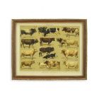 Bilderdruck, landwirtschaftliches Motiv mit Kühen, gerahmt, A FRAMED PRINT - ASSORTI