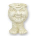 Gusseisenpflanzer Gesicht mit Füßen, Gesichttopf, Pflanzgefäß, A CAST IRON FACE PLANTER