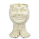 Gusseisenpflanzer Gesicht mit Füßen, Gesichttopf, Pflanzgefäß, A CAST IRON FACE PLANTER