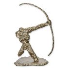 Aluminiumfigur Herkules mit Bogen, Höhe 51,5 cm, Gartenfigur, Dekofigur, AN ALUMINIUM SCULPTURE OF HERCULES DRAWING HIS BOW