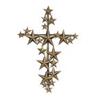 Kreuz mit Sternendekor, Eisen, Höhe 74,5 cm, Wandkreuz, AN IRON WALL DECOR CROSS WITH STARS