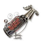 Flaschenhalter "Hahn" aus Zinn, A TIN BOTTLE HOLDER ROOSTER