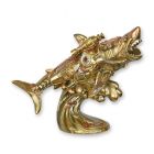 Steampunkfigur Weißer Hai, H. 28,1 cm, Polyresinfigur, Dekofigur, Sammlerfigur, Fischfigur, A RESIN STEAMPUNK FIGURINE OF A GREAT WHITE SHARK